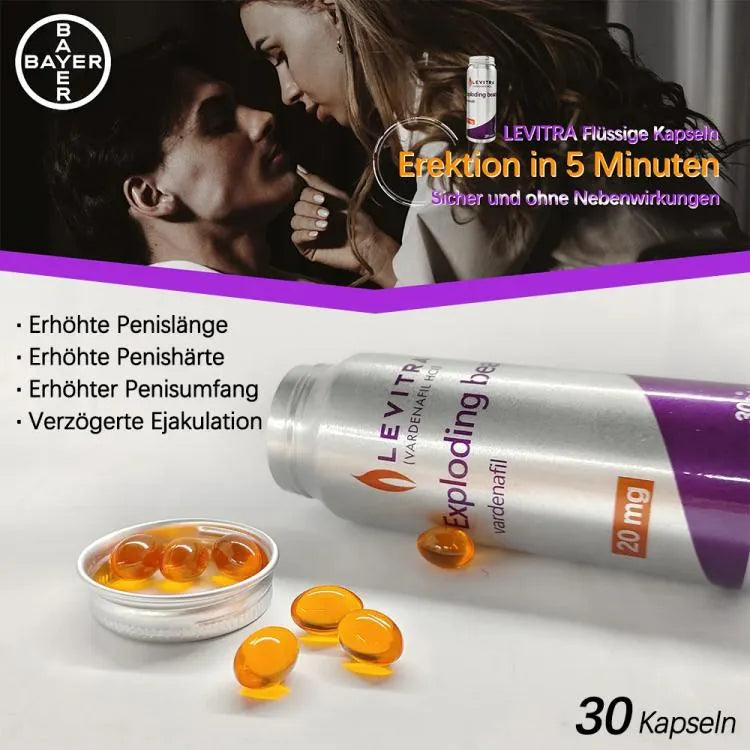 Bayer---Levitra 20 mg Capsule liquide, nuova forma farmaceutica, efficacia complessiva del farmaco aumentata del 60%!